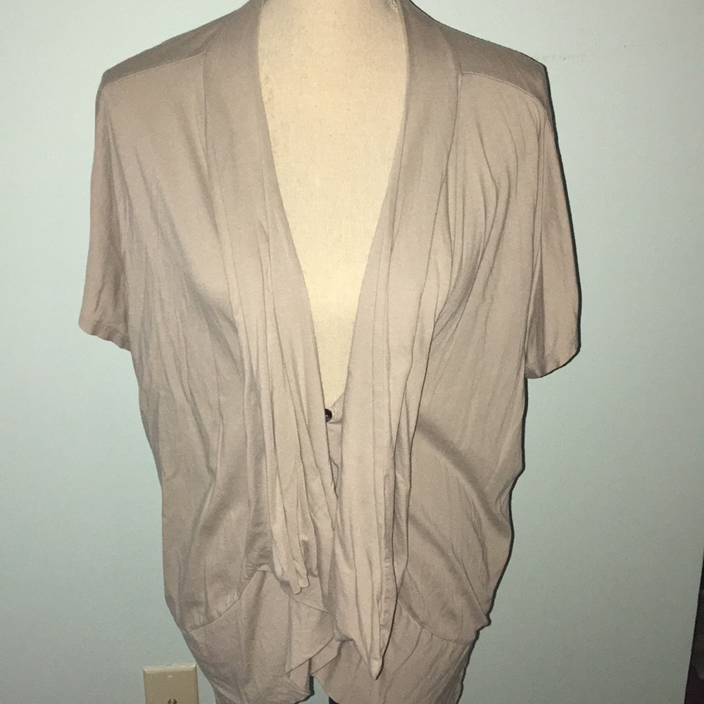 Lotus by Soma Peruvian Pima Cotton Open Front Cardigan